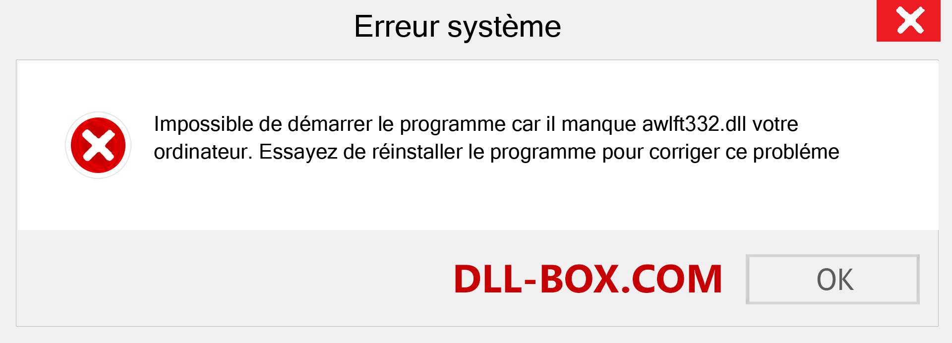 Le fichier awlft332.dll est manquant ?. Télécharger pour Windows 7, 8, 10 - Correction de l'erreur manquante awlft332 dll sur Windows, photos, images